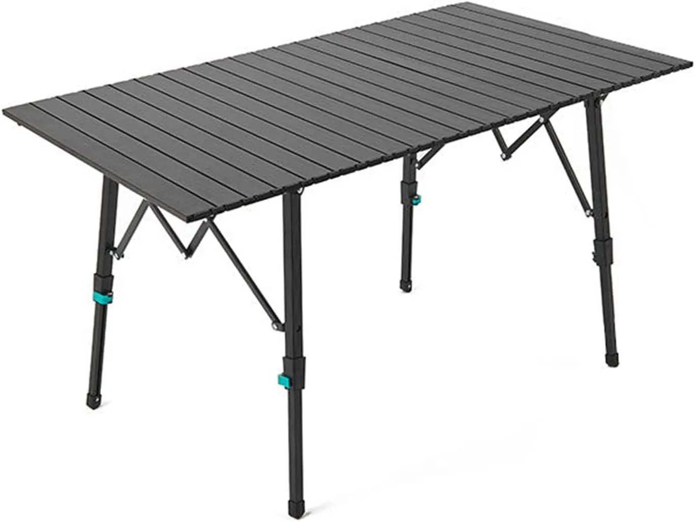 Portable Camping Table,Lightweight Outdoor Folding Table with 2 Adjustable Heights of,Small Compact Picnic Aluminium Table with Carry Bag