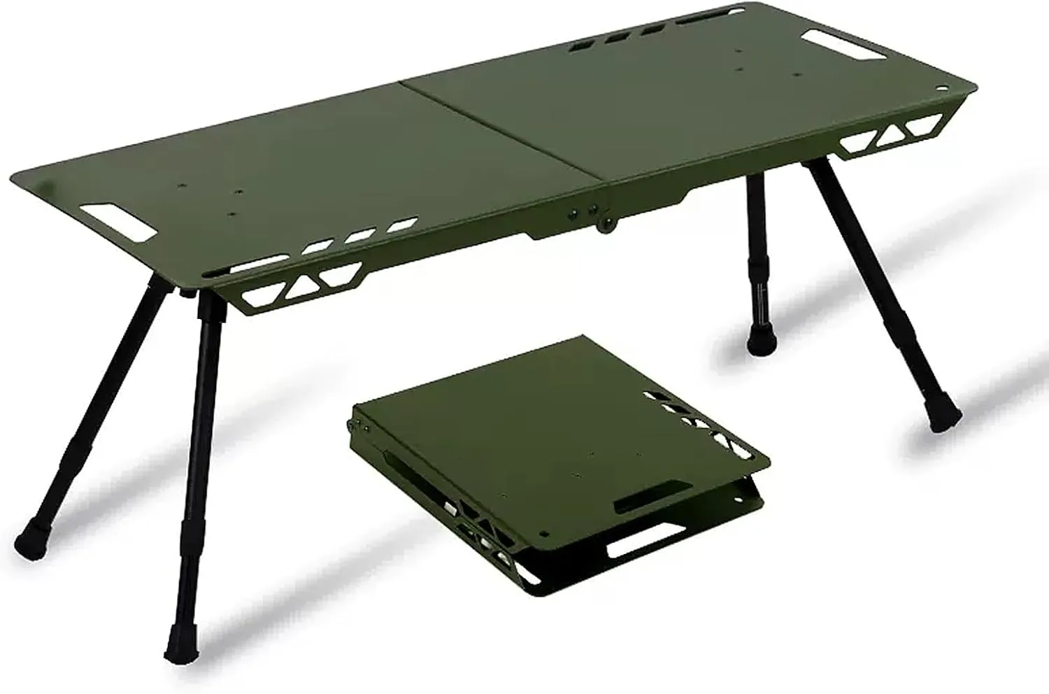 Portable Camping Tables, Folding Table with Hook, Portable Aluminum Table, Adjustable, Camp Table for Sand/Picnic/Fishing/Hiking
