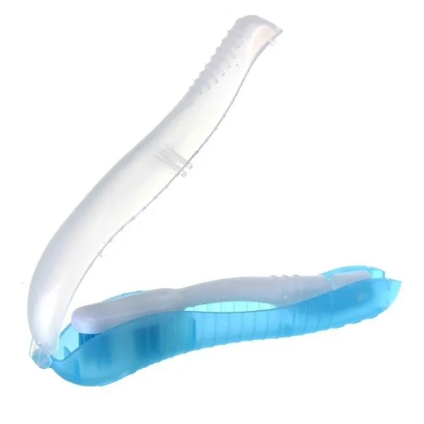 Portable Foldable Toothbrush Travel Hiking Camping Dental Care Light Blue