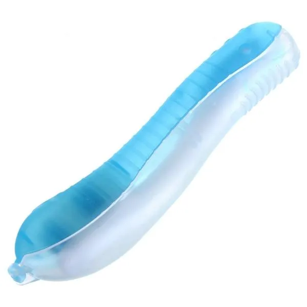 Portable Foldable Toothbrush Travel Hiking Camping Dental Care Light Blue