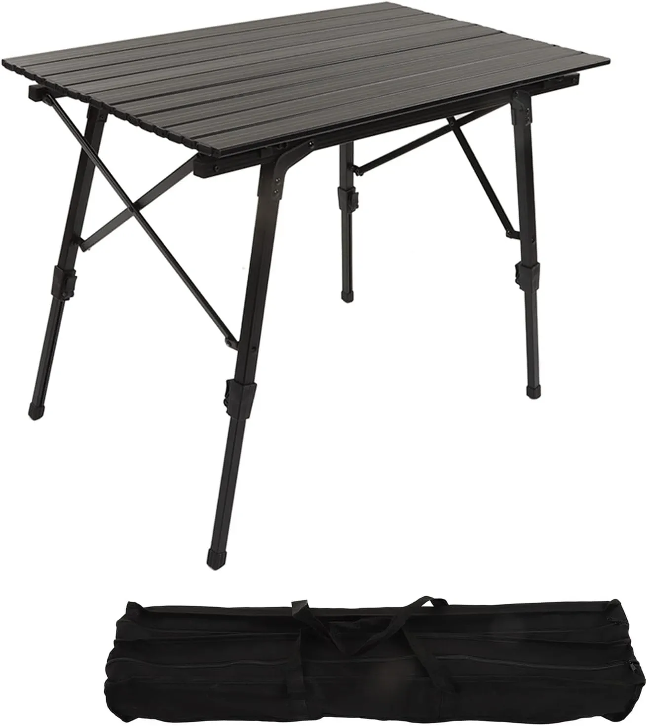 Portable Folding Camping Table - Waterproof Aluminum Alloy Roll Up Picnic Table with Storage Bag