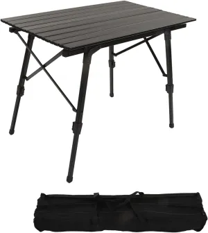 Portable Folding Camping Table - Waterproof Aluminum Alloy Roll Up Picnic Table with Storage Bag