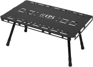 Portable Folding Table Adjustable Aluminum Alloy Table Multifunctional Aluminum Box Bottom Table for Camping Picnic Backpacks (L)