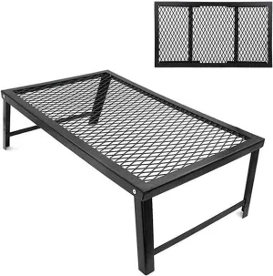 Portable Folding Table，Camping Table, Portable Table, Small Folding Table, Small Picnic Table, Foldable Table, Height-Adjustable Table Net, Suitable for Outdoor, Camping, Picnic/Black/55*30*1