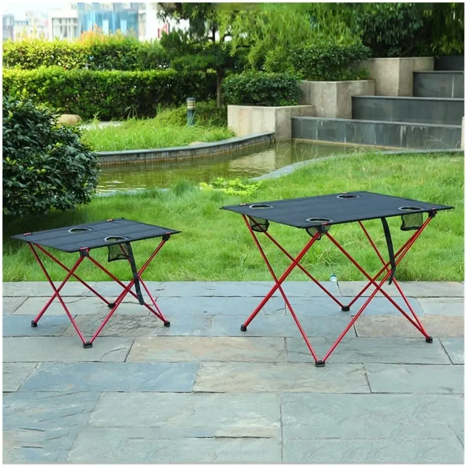 Portable Folding Table，Folding Table, Portable Table, Adjustable Folding Table, Portable Outdoor Side Table, Lightweight Camping Table, Suitable for Camping, Coffee and Travel/I/56*42*40Cm