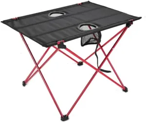 Portable Folding Table，Folding Table, Portable Table, Adjustable Folding Table, Portable Outdoor Side Table, Lightweight Camping Table, Suitable for Camping, Coffee and Travel/I/56*42*40Cm