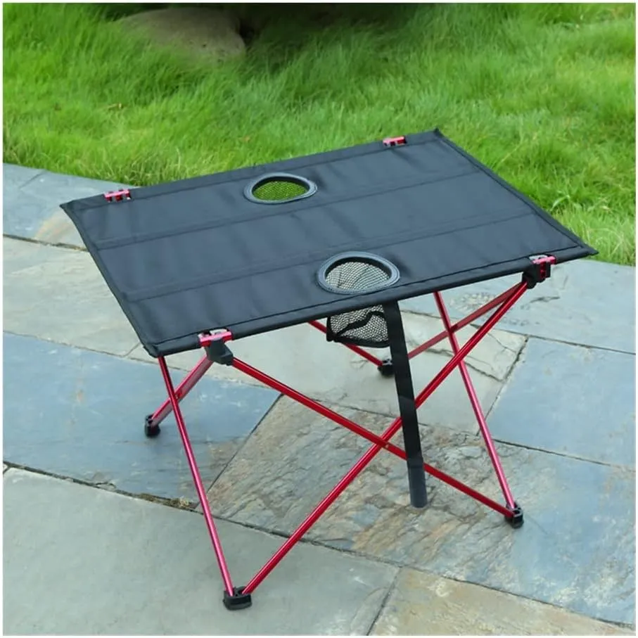 Portable Folding Table，Folding Table, Portable Table, Adjustable Folding Table, Portable Outdoor Side Table, Lightweight Camping Table, Suitable for Camping, Coffee and Travel/I/56*42*40Cm