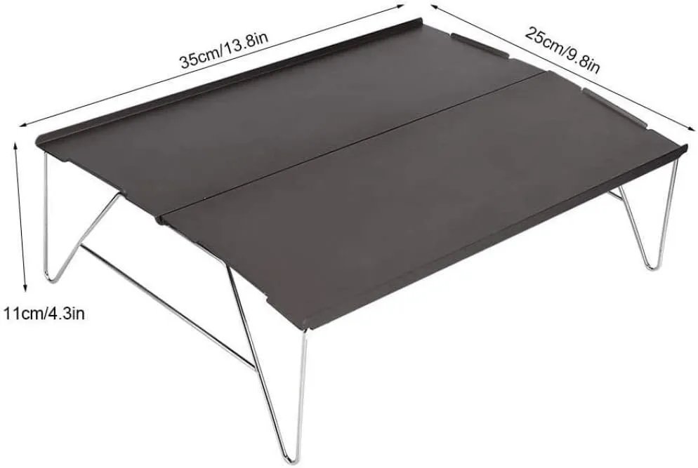 Portable Outdoor Hiking Folding Table, Aluminium Alloy Barbecue Picnic Dining Table, Durable Smooth Surface Camping Table-red