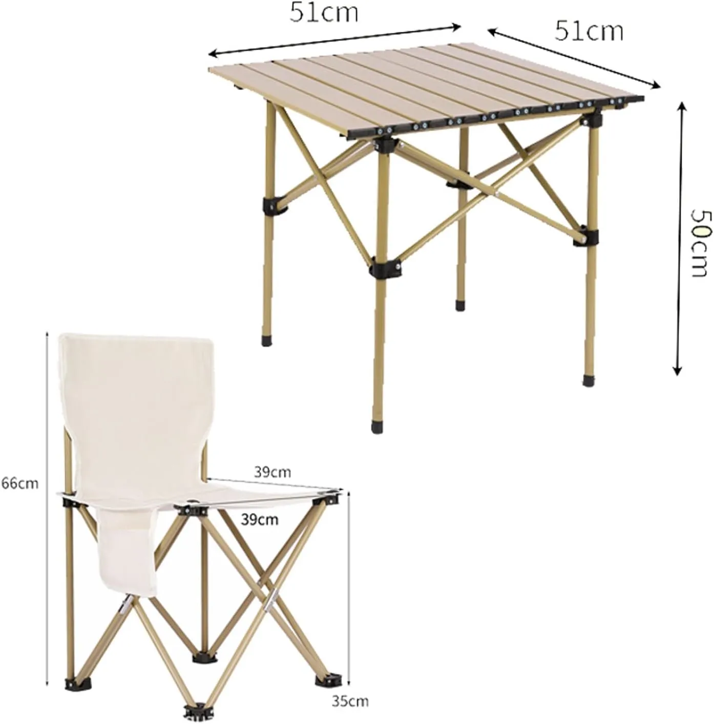 Portable Outdoor Picnic Table and airs, Aluminum Foldable Camping Table air Set Lightweight Roll-up Table Top Folding Table Casual air for Patio Garden Hiking