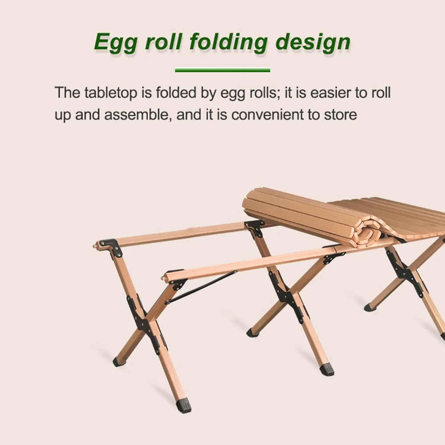 Portable Picnic Table, Folding Wooden Camping Table with Bag,Camping Barbecue Self Driving Picnic Table for Outdoor& Indoor, Beach, Patio, Yard (A 90x59.5x45cm)