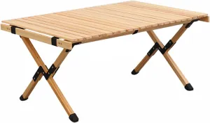 Portable Picnic Table, Folding Wooden Camping Table with Bag,Camping Barbecue Self Driving Picnic Table for Outdoor& Indoor, Beach, Patio, Yard (A 90x59.5x45cm)