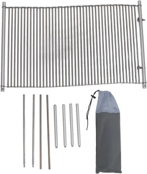 Portable Picnic Table Metal Camping Table Roll Up Camping Table Stainless Steel Compact Outdoor Folding Portable Picnic Table for Lake Fishing Patio Barbecue