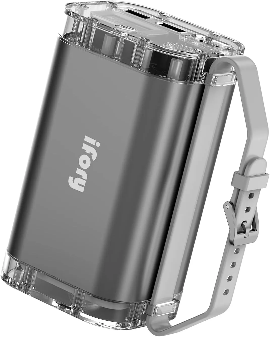 Portable Power Bank 40000mAh, 100W PD Dural Charging, 2 USB-C 2 USB-A Ports Potable Power Bank with See-Through LCD Display, IP67 Waterproof Battery Pack for MacBook Pro/iPhone/ipad and More