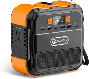 Portable Power Station, 98Wh 120W (240W Peak) Solar Generator Backup Power Battery Pack With AC/DC/Type-c/USB/Flashlight, 110V Power Bank For Charging Laptop Phone Tablet In Camping Home Blackout
