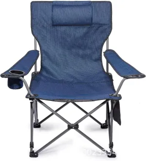Portable Reclining Camping Folding Chairs: Outdoor Lounge Camp Chair with Footrest & Cup Holder Side Pockets for Adults Recliner - Foldable Camping Furniture for Outside Lawn Beach Fishing Sleeping