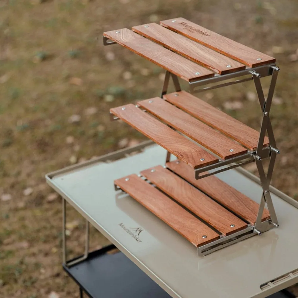 Portable Three-tier Rack - Folding Table for Outdoor Activities