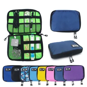 Portable Travel Cable Organizer Bag - Waterproof Electronic Accessories Storage