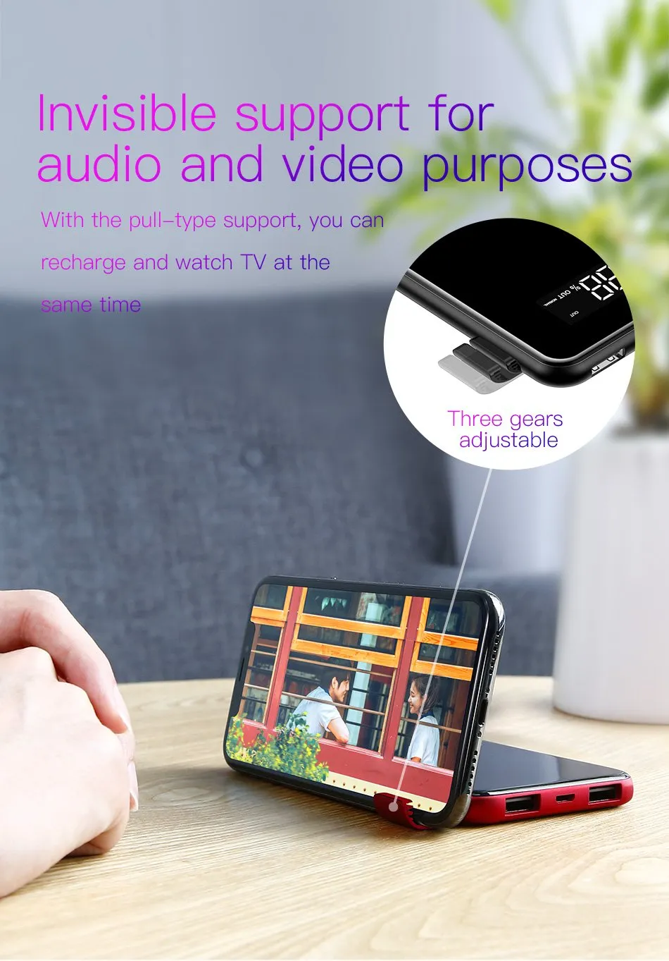Portable Wireless Quick Charger Power Bank 8000mAh