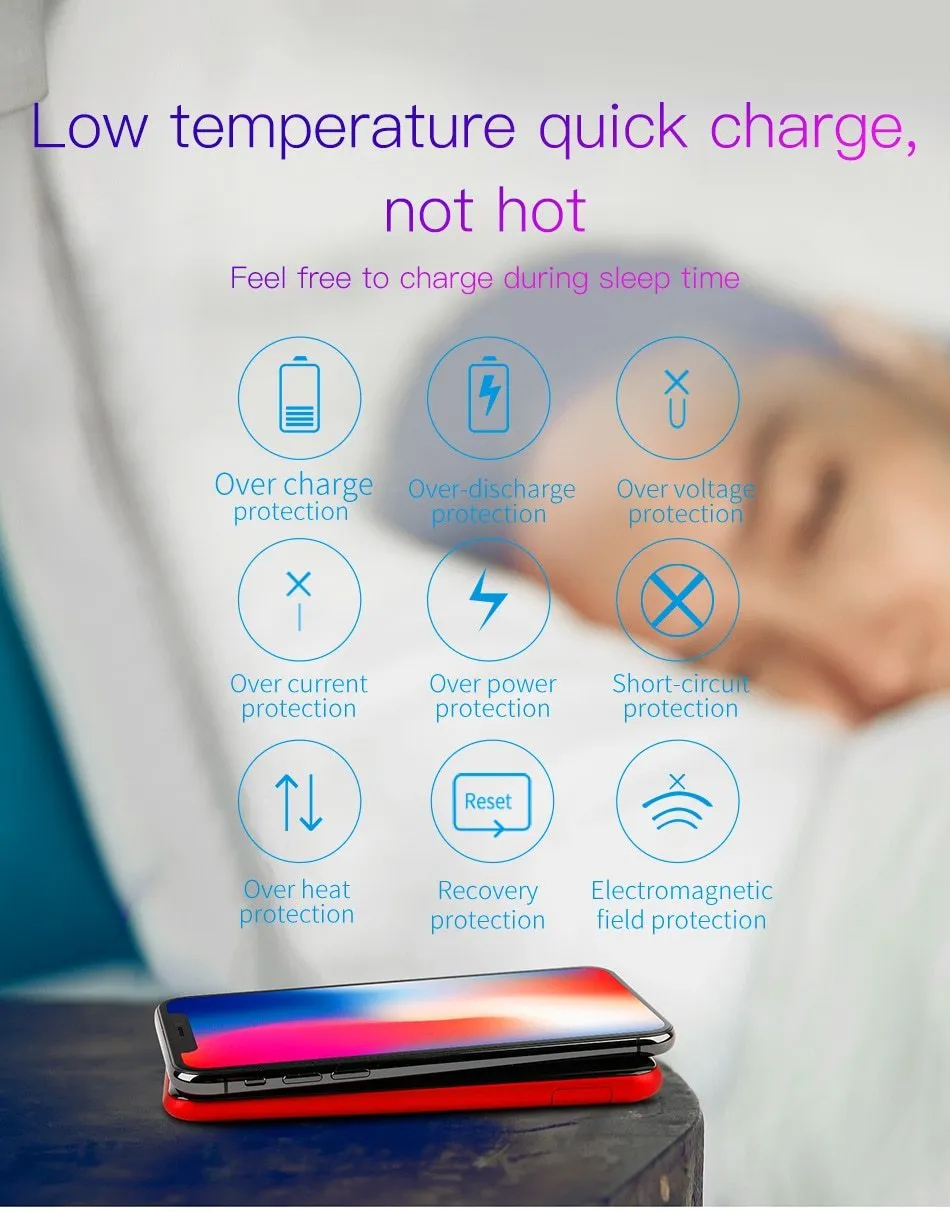 Portable Wireless Quick Charger Power Bank 8000mAh