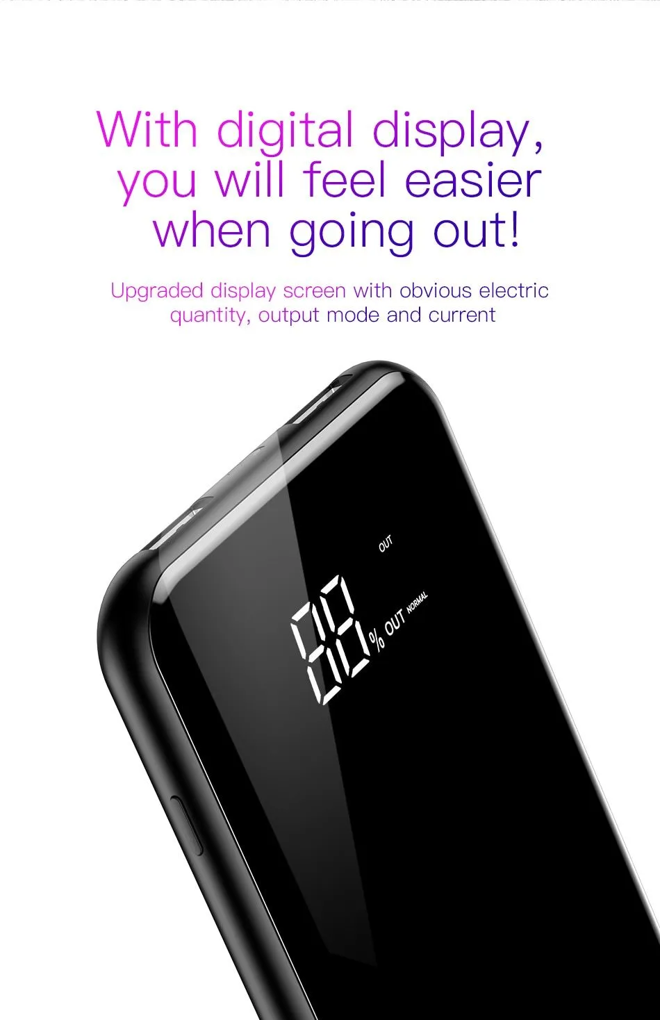 Portable Wireless Quick Charger Power Bank 8000mAh