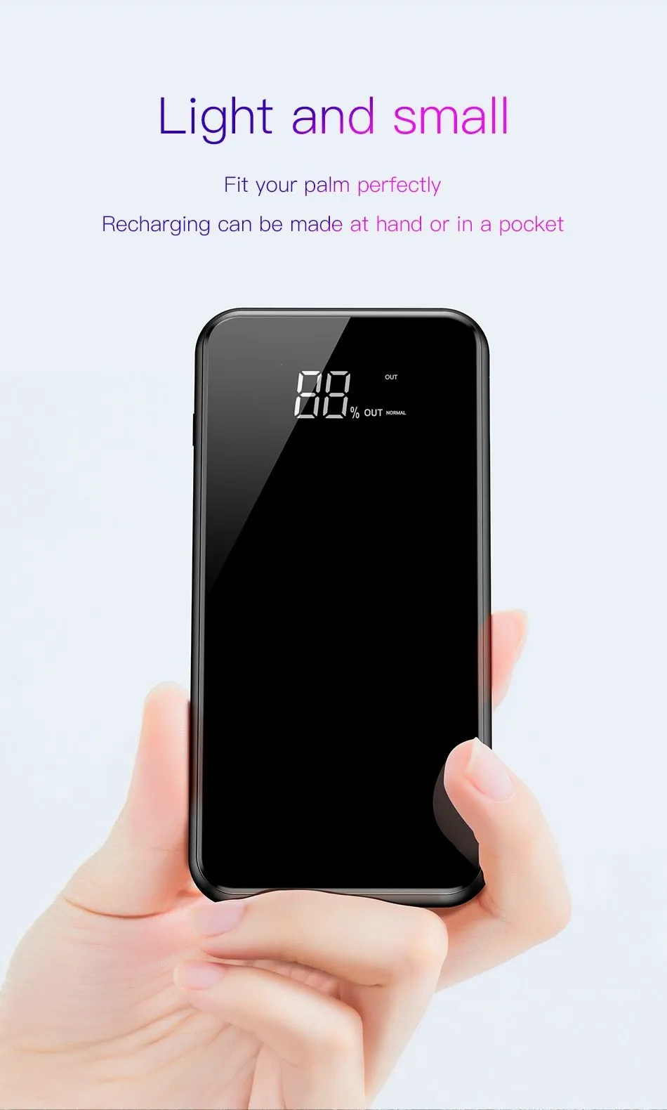 Portable Wireless Quick Charger Power Bank 8000mAh