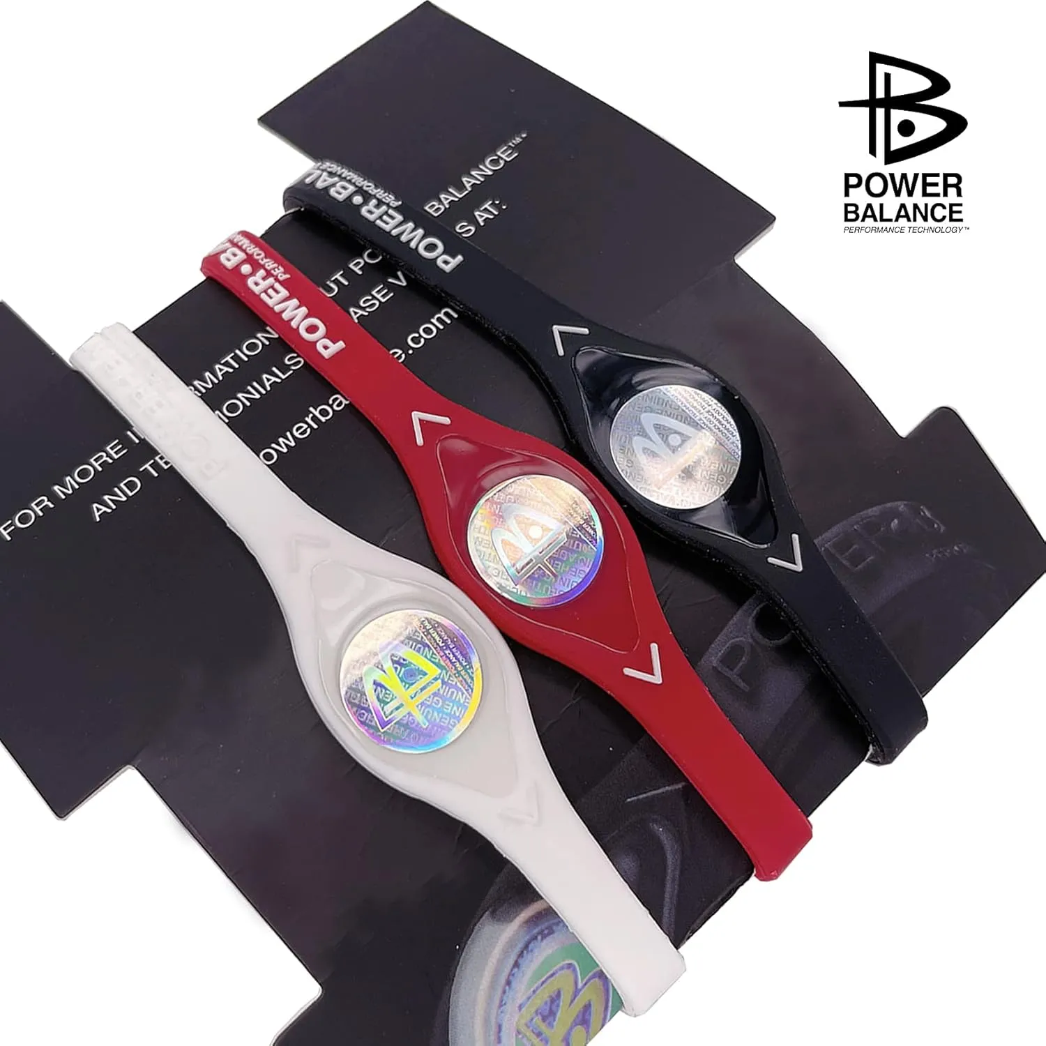 Power Balance the Original Genuine Performance Wristband, Silicone rubber Wristbands Bracelets sports bracelet wristband for men women, power 3 pack bangles, safe Waterproof Lightweight durable, size of M M L（M 19.0CM/L 20.5CM)