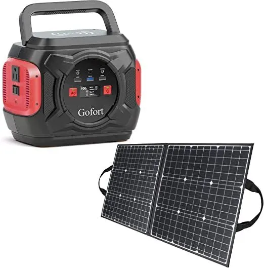 PowerNest 292 – Gofort A301 Portable Power Station with 100W Foldable Solar Panel