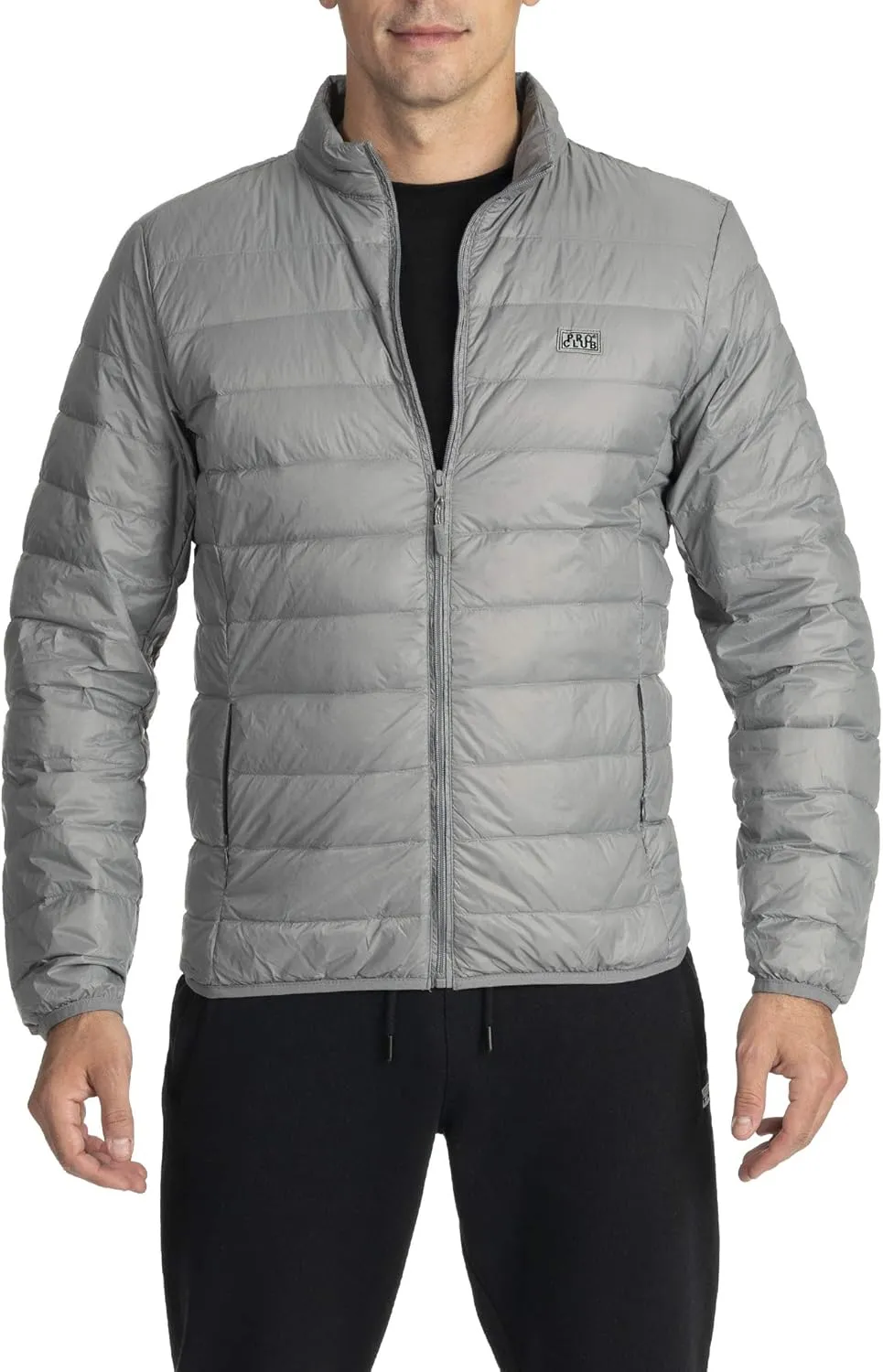 Pro Club Men's Lightweight Packable Water-Resistant Down Jacket
