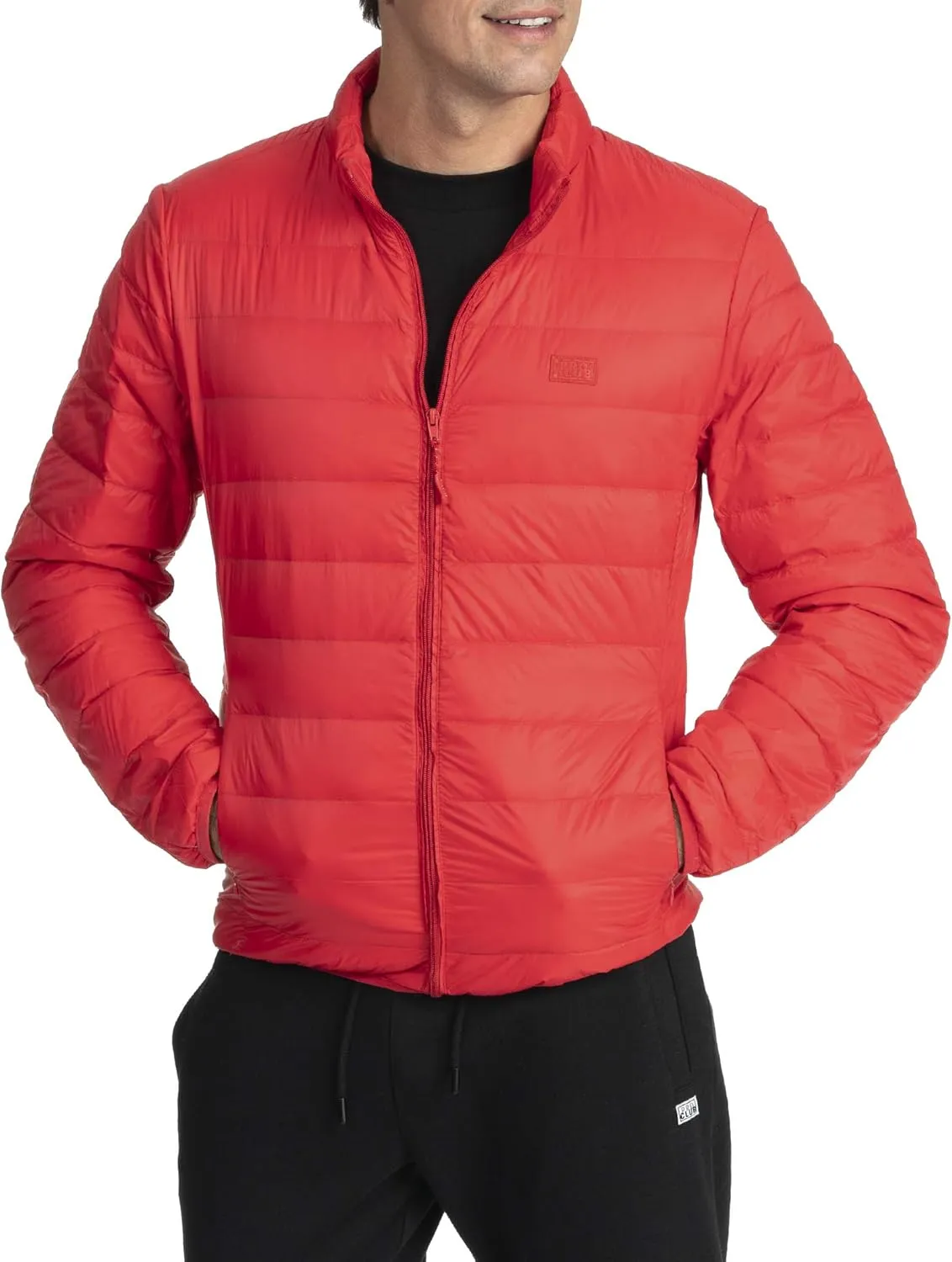 Pro Club Men's Lightweight Packable Water-Resistant Down Jacket