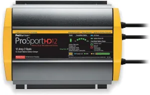 ProMariner 44012 ProSport HD Waterproof Marine Battery Charger, 12 Amp, 2 Bank