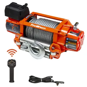 Prowinch Electric Wireless Waterproof Winch 17500 lbs 12V Wire Rope Steel Roller with Wireless Remote Control System