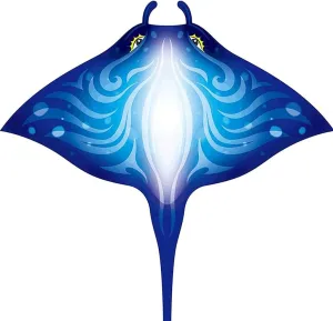 PSVOD Kites kiteColorful Life Devil Fish Kite for Kids Adults,Easy to Fly,for Beach Trip Park Family Outdoor Games and Activities-4 Colors 710 Gift (Color : Blue, Size : 260M)