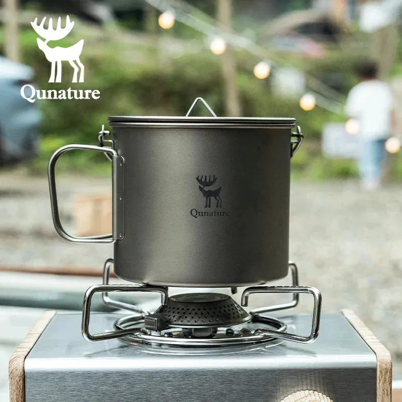Pure Qunature Camping Bold Titanium Foldable 1100ml Closing soon Cup with Lightweight Handle
