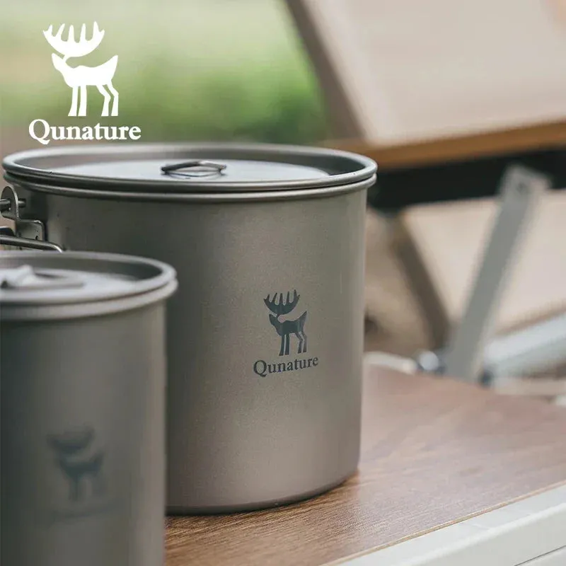 Pure Qunature Camping Bold Titanium Foldable 1100ml Closing soon Cup with Lightweight Handle