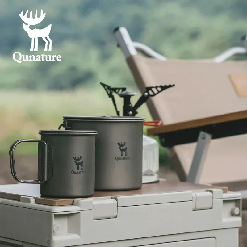 Pure Qunature Camping Bold Titanium Foldable 1100ml Closing soon Cup with Lightweight Handle