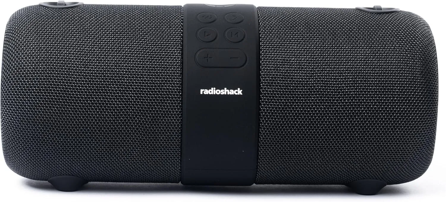 RadioShack IPX6 Waterproof Bluetooth Speaker with RGB Light and Mic, 14W