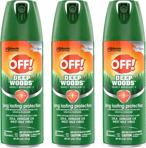 RaidOFF Off Deep Woods Insect Repellent 6oz (Pack of 3)