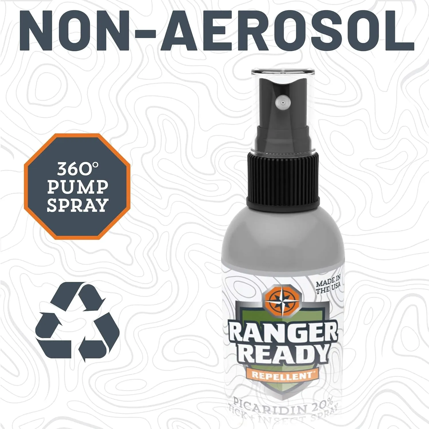 Ranger Ready Picaridin 20% Tick & Insect Repellent, Ranger Orange Scent Deet-Free Bug Spray, Travel Size 3.4 Oz. (Pack of 2)