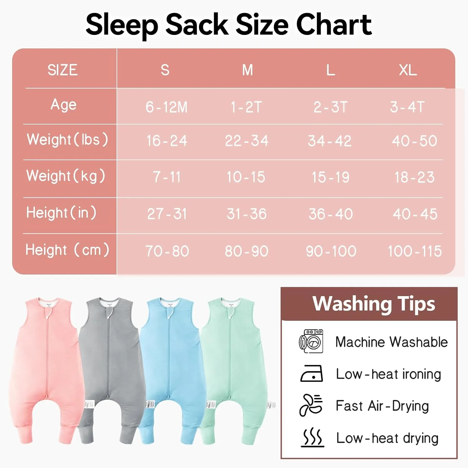 Rayon Made from Bamboo Sleep Sack 24-36 Months 0.5 Tog Ultra Soft Summer Toddler Sleep Sack 2t-3t with Feet 2-Way Zipper Lightweight Sleeping Bag Baby Wearable Blanket (2 Pack)-Pink & Gray
