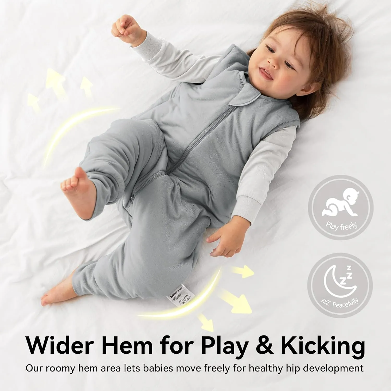 Rayon Made from Bamboo Sleep Sack 24-36 Months 0.5 Tog Ultra Soft Summer Toddler Sleep Sack 2t-3t with Feet 2-Way Zipper Lightweight Sleeping Bag Baby Wearable Blanket (2 Pack)-Pink & Gray