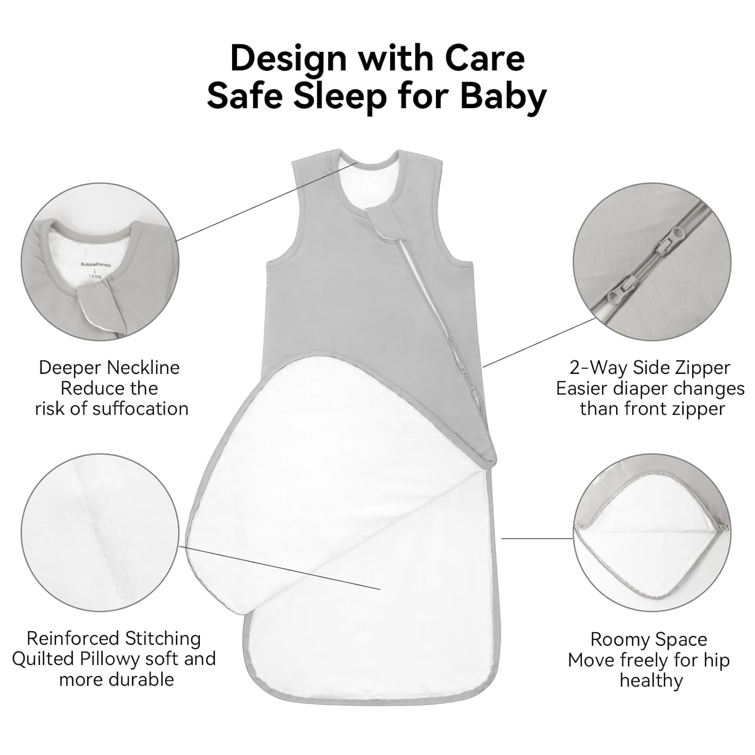 Rayon Made from Bamboo Sleep Sack 24-36 Months 1.0 Tog Ultra Soft Baby Wearable Blanket Toddler Sleeping Sack 2t-3t for Babies Unisex 2-Way Zipper 3t Baby Sleeping Bag Lightweight Extra Large Long XXL