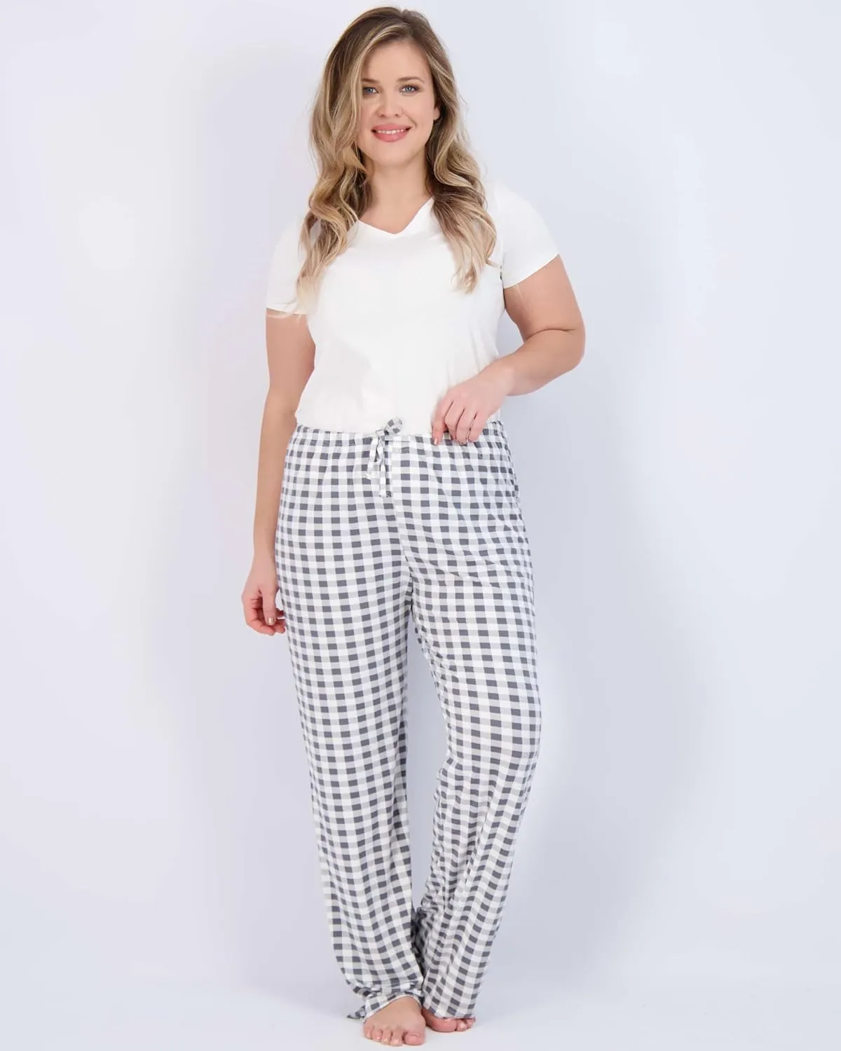 Real Essentials 3 Pack: Women’s Ultra-Soft Comfy Pajama Lounge Pants Sleepwear (Available in Plus Size)