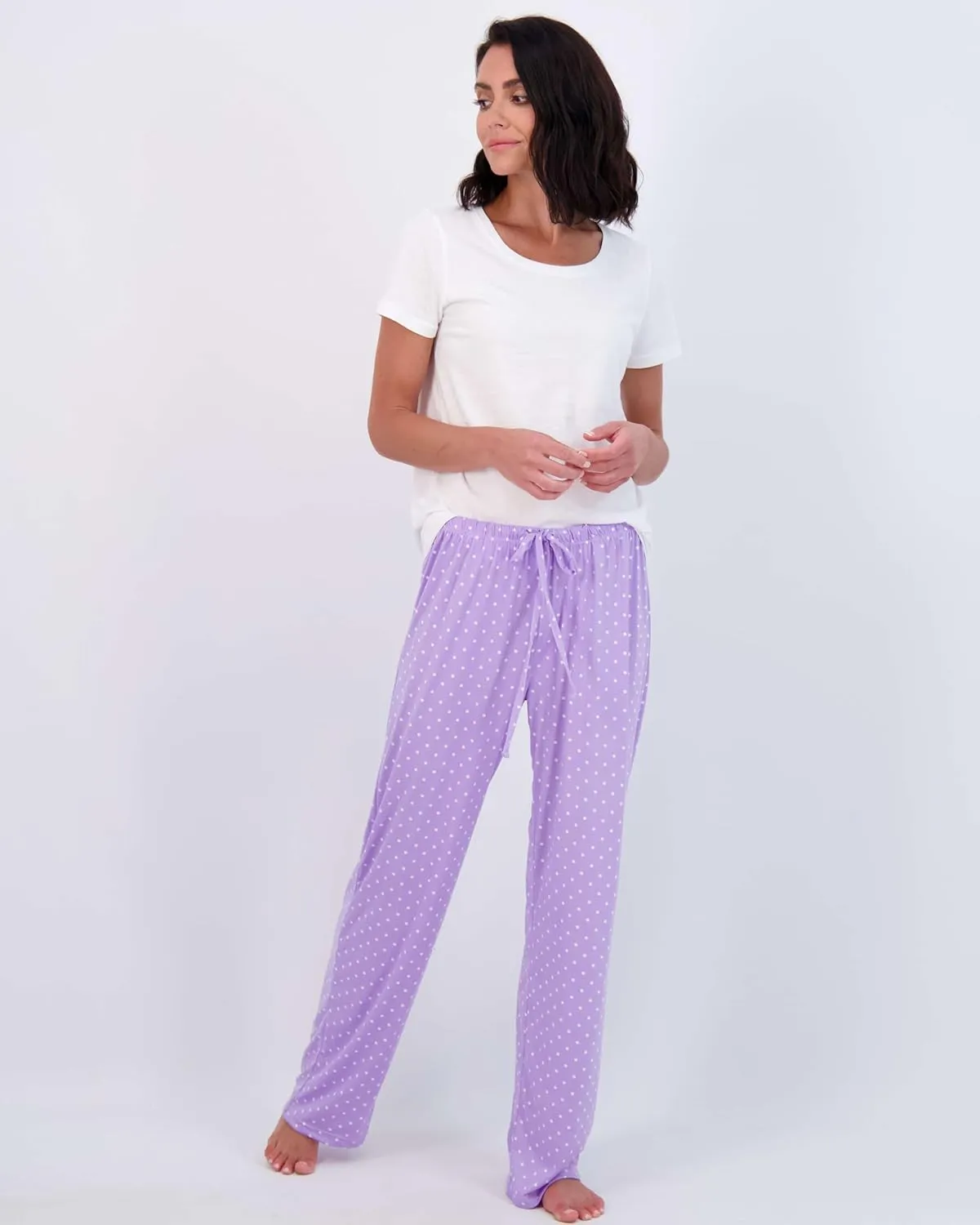 Real Essentials 3 Pack: Women’s Ultra-Soft Comfy Pajama Lounge Pants Sleepwear (Available in Plus Size)