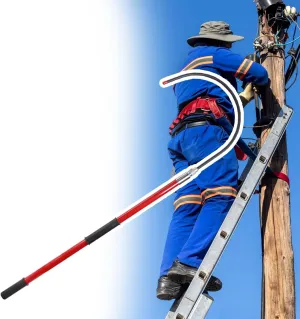 Red Insulated Rescue Hook, Insulation Rod with Hooks/Detachable Electrical Safety Tool, High Voltage Anti Electric Shock Rescue Pole(8 pcs,6.6ft/2.0m-110kv)