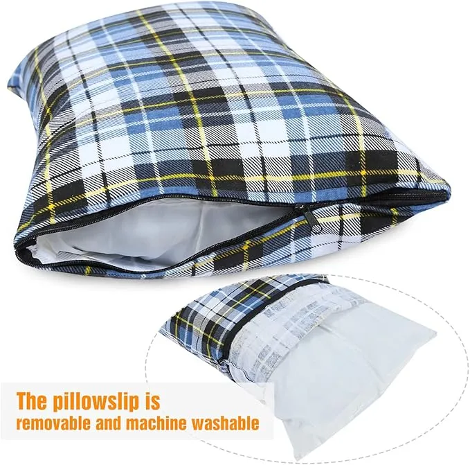 REDCAMP Outdoor Camping Pillow Lightweight, Flannel Travel Pillow Cases, Removable Pillow Cover