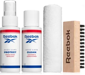 Reebok Athletic Kit - Shoe Cleaner Kit for Sneakers, Mesh, Leather, Suede, and Canvas - Shoe Cleaning Kit, Includes 2oz Shoes Cleaner, 2oz Shoe Protector Spray, Premium Shoe Brush and Microfiber Cloth