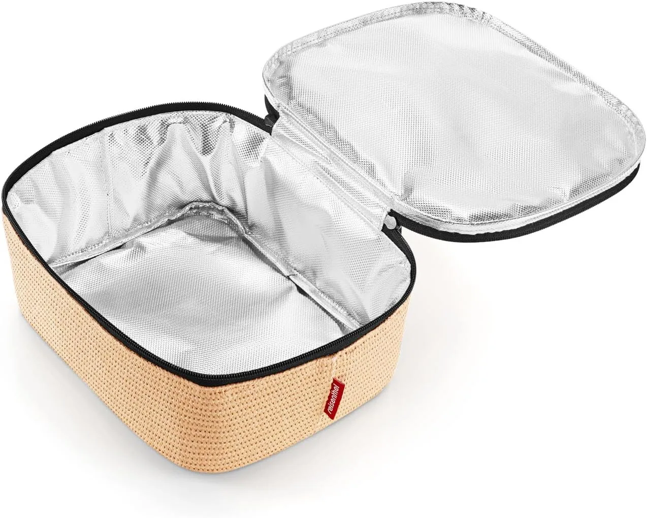 reisenthel Coolerbag M Pocket - Cool Bag with Outer Material Made from Recycled PET Bottles - Ideal for Lunch on the Go, Raffia Black, M, Cool bag