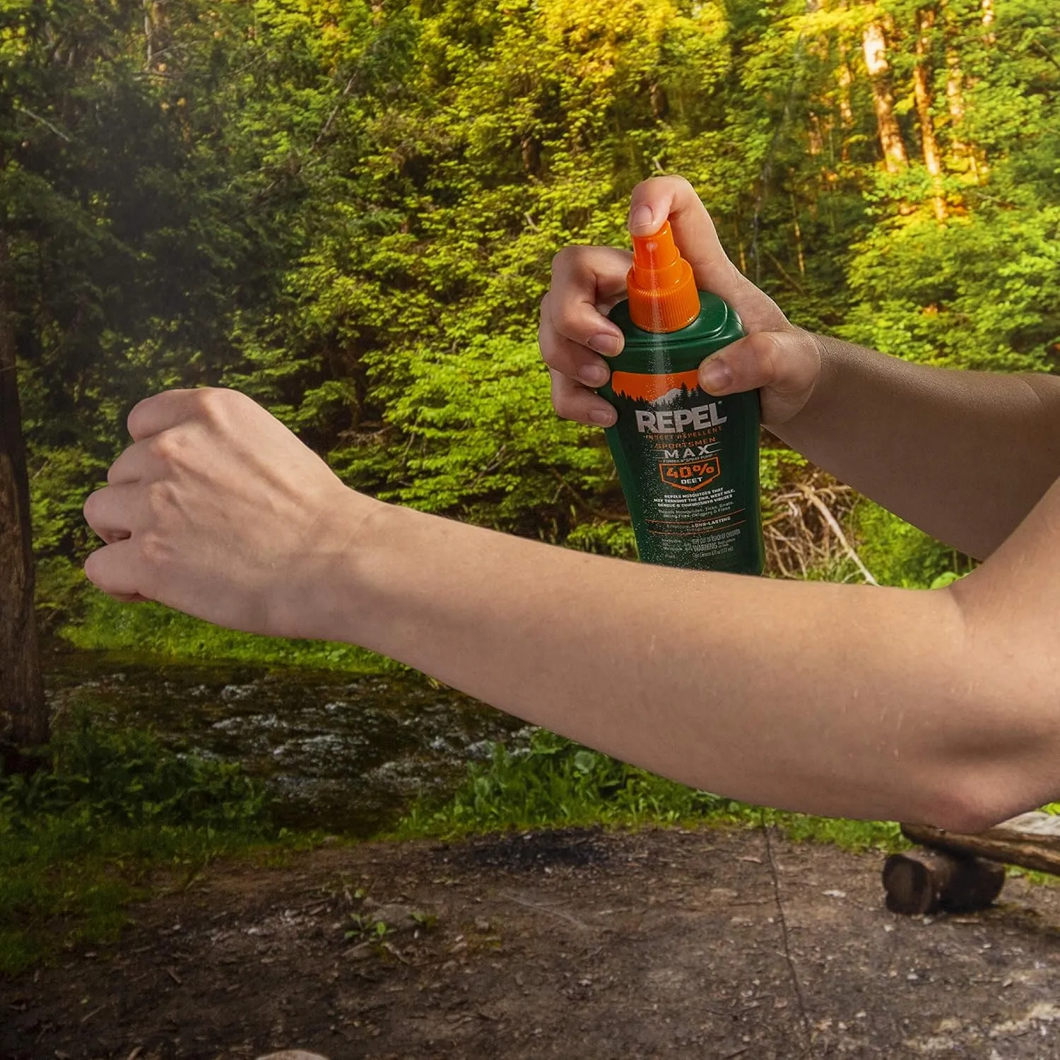 Repel Insect Repellent Sportsmen Max Formula Spray Pump 40% DEET, 6-Ounce, 12-Pack ,Yellow, 72.0 Fl.Oz