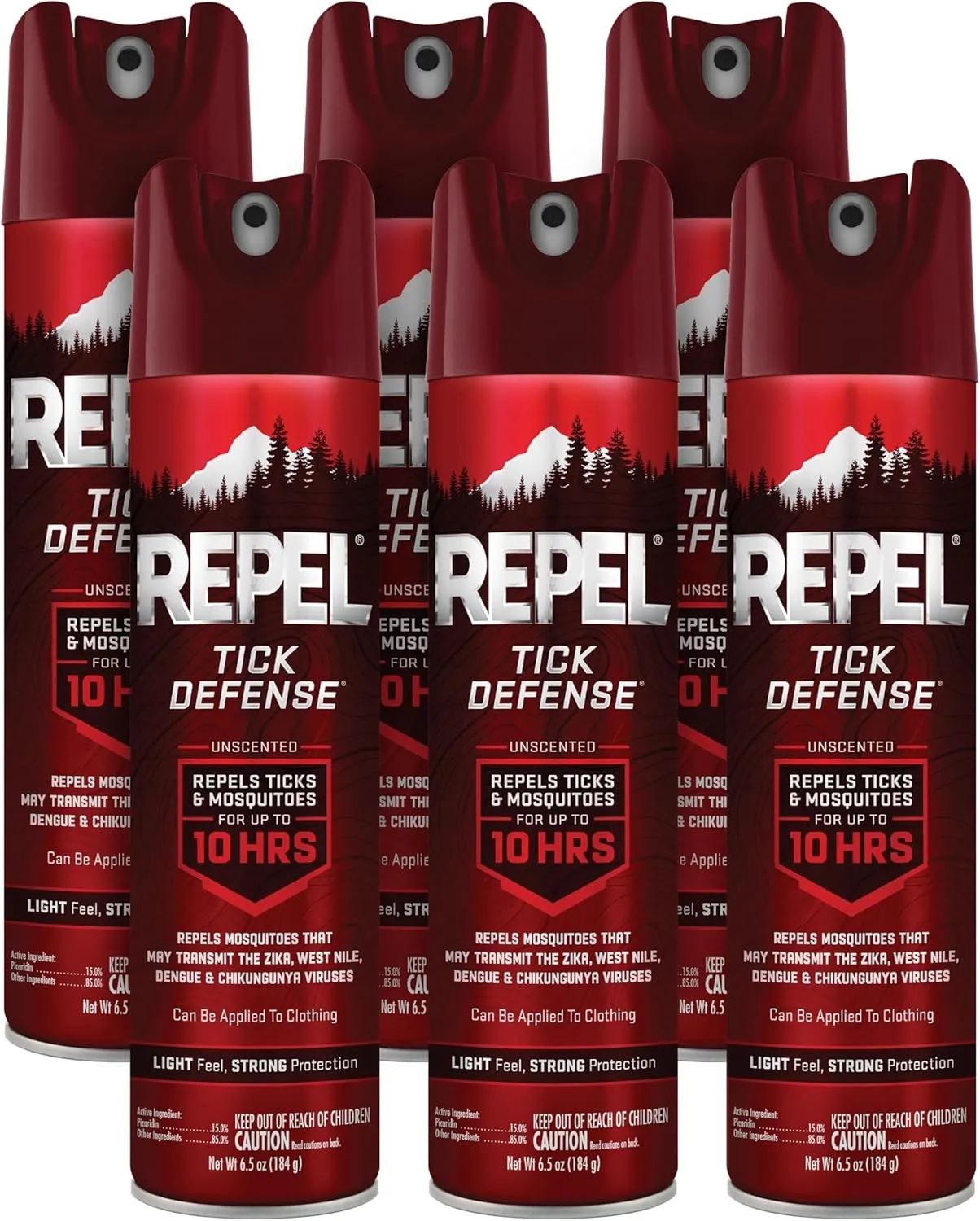Repel Tick Defense, Aerosol Spray, 6.5-Ounce, Pack of 6