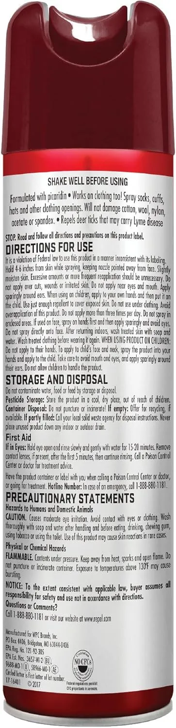 Repel Tick Defense, Aerosol Spray, 6.5-Ounce, Pack of 6